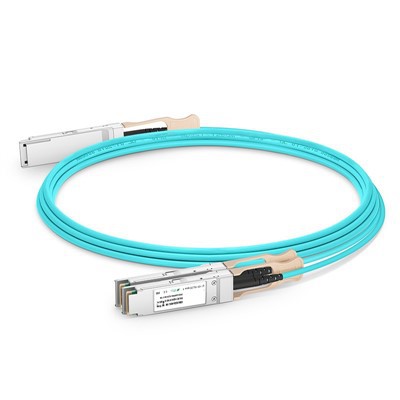 200 g QSFP56 iki 2x 100G QSFP28 Aktyvus optinis kabelis (AOC), 1m -20 m