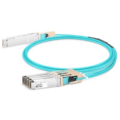 200 g QSFP56 iki 4x 50G SFP56 Aktyvus optinis kabelis (AOC), 1m -20 m